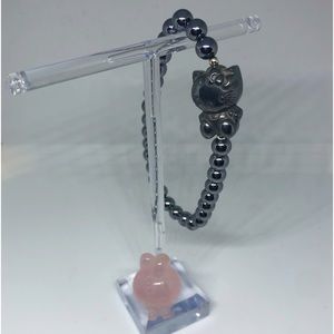 Hello kitty Hematite Bracelet Bundle w/ My Melody Rose Quartz Crystal Mini